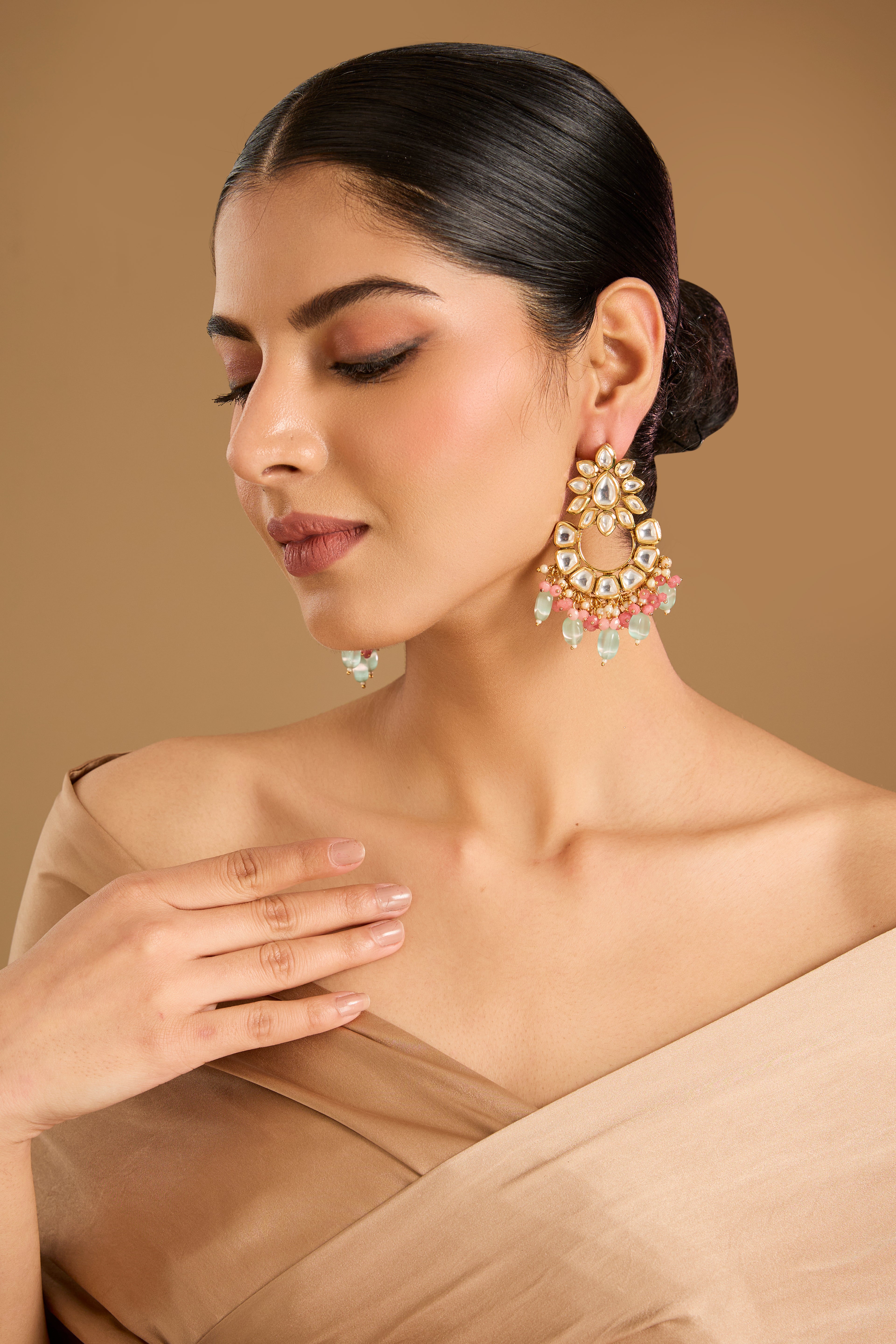 Gulnaar Polki Chaandbali Earrings