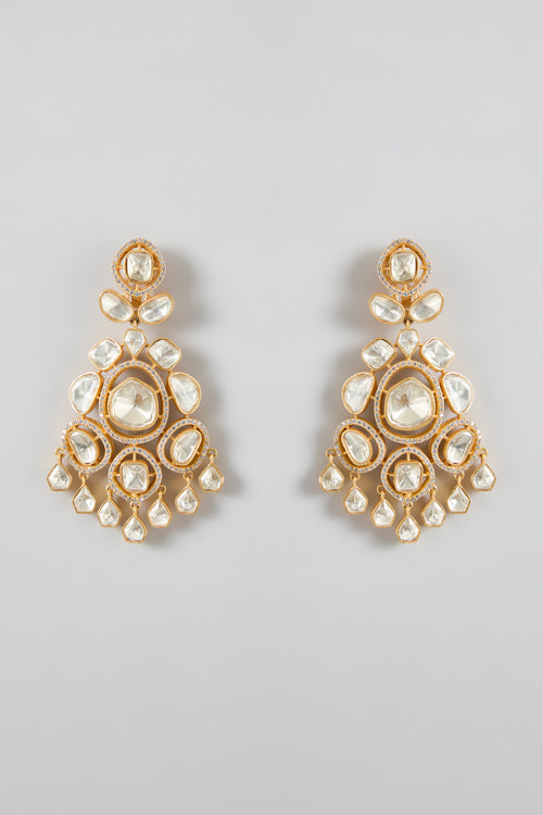 Bridal Moissanite Chaandbali Earrings