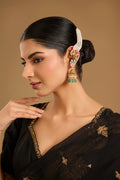 Pachi Kundan Peacock Jhumka Earrings