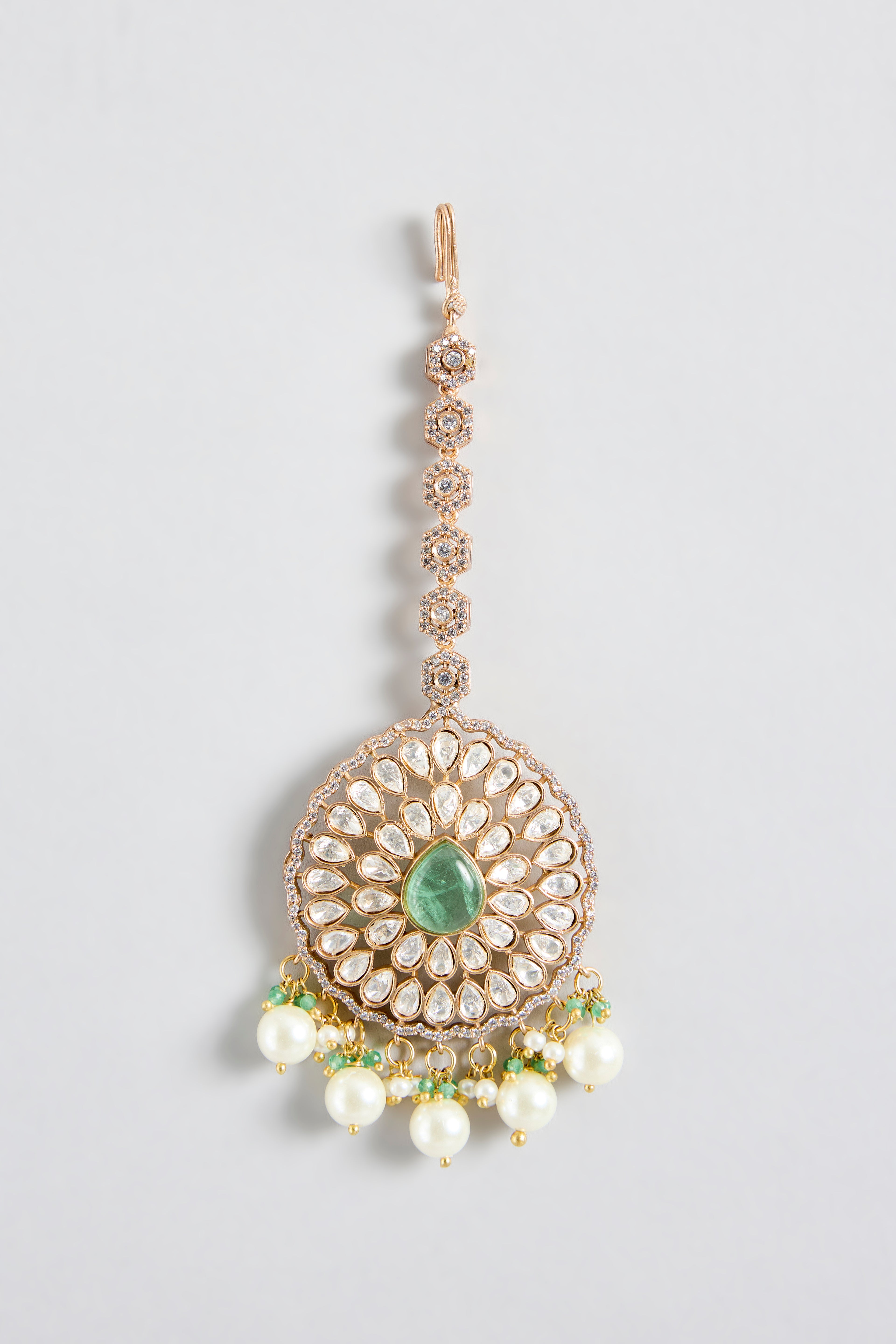 Polki Kundan Emerald Bridal Set