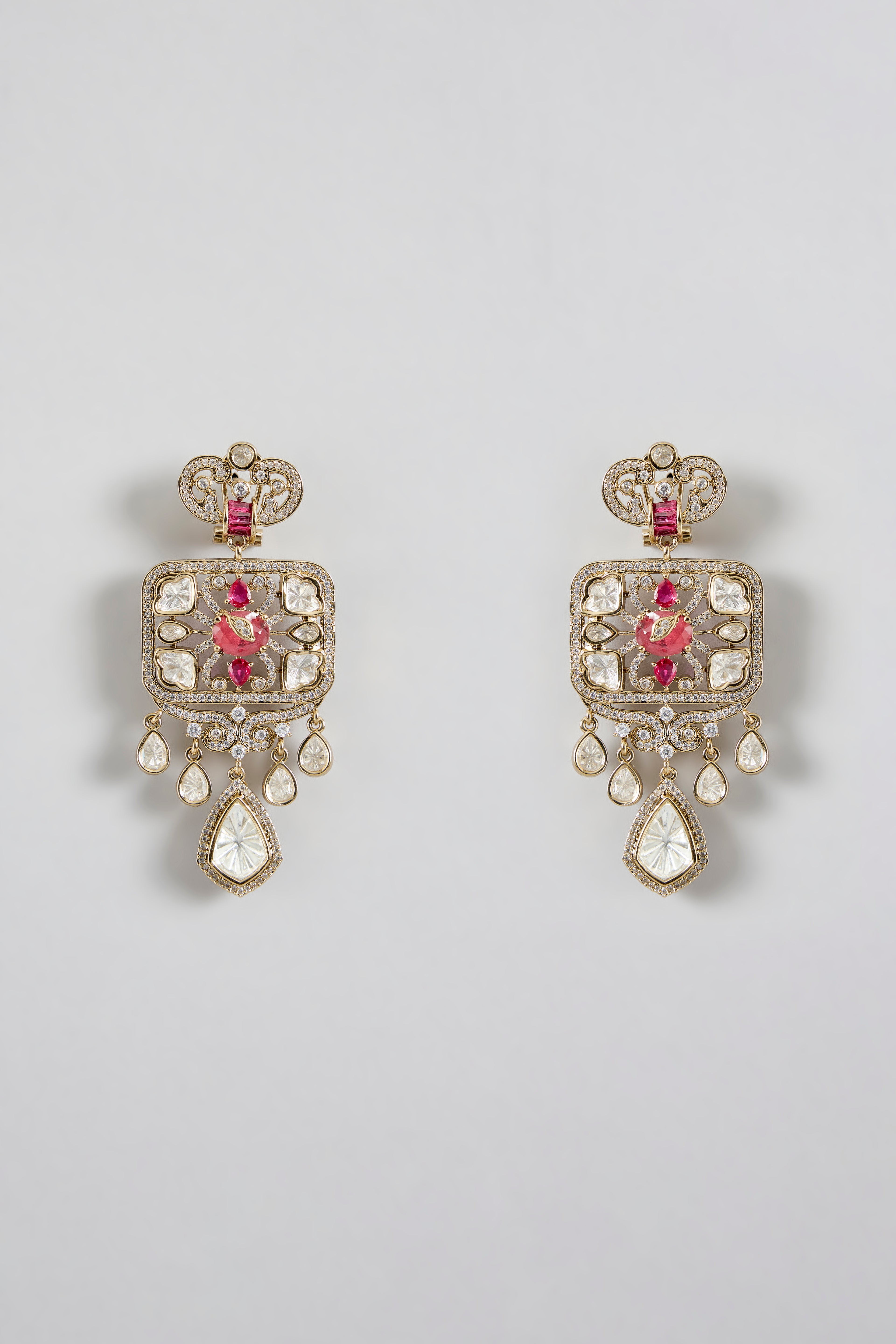 Ruby Polki Long Necklace Set