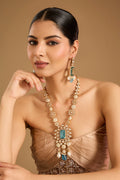 Regal Aquamarine Doublet Necklace Set