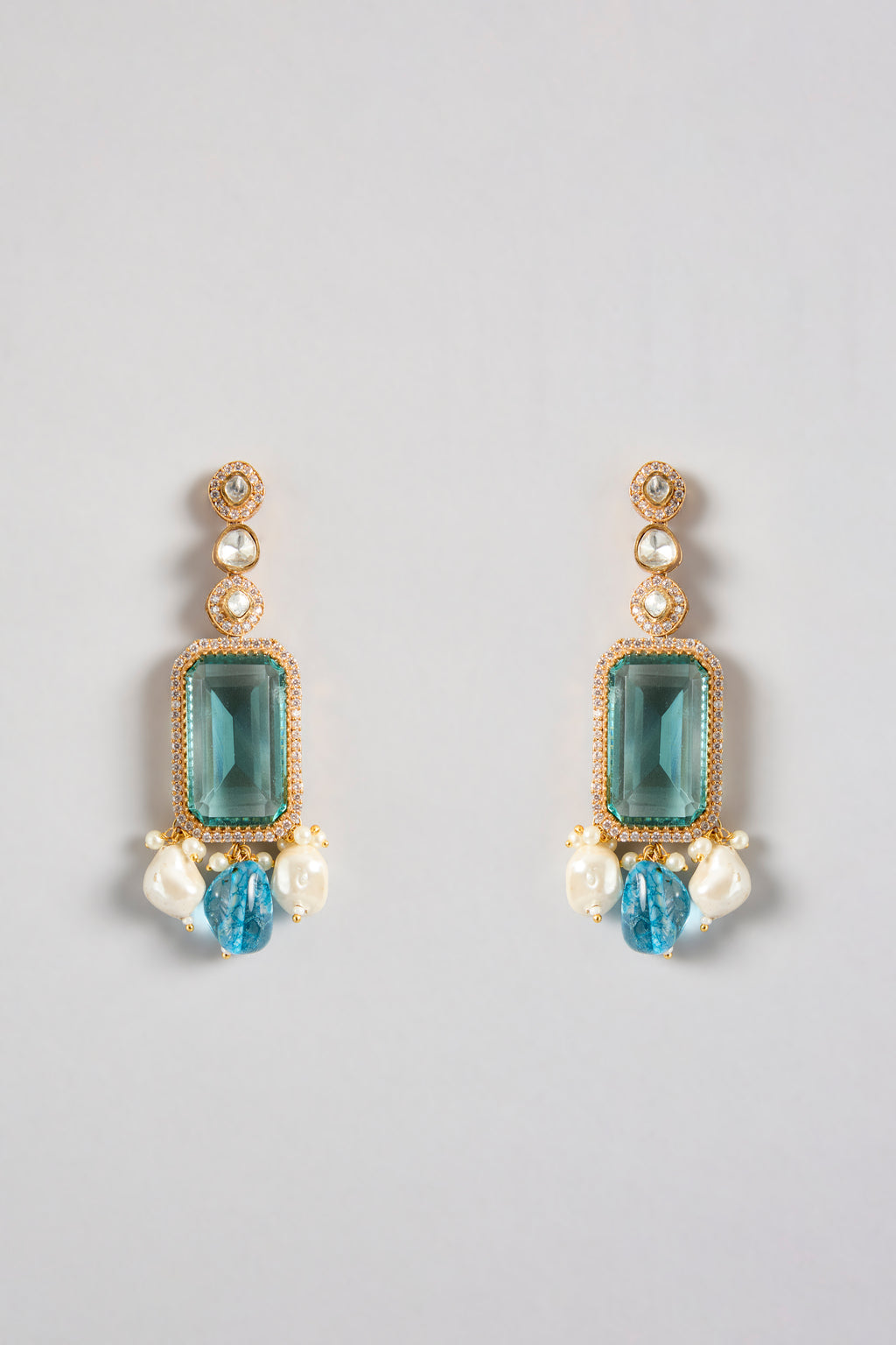 Regal Aquamarine Doublet Necklace Set