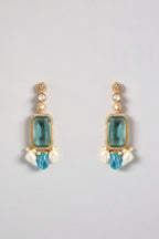 Regal Aquamarine Doublet Necklace Set