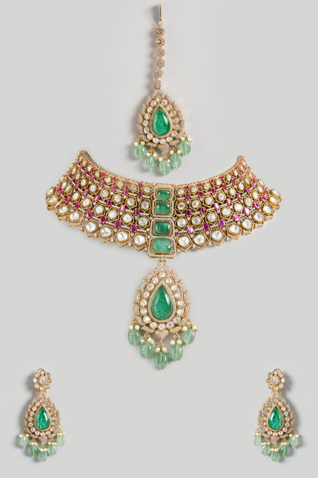 Moissanite Bridal Choker Necklace Set