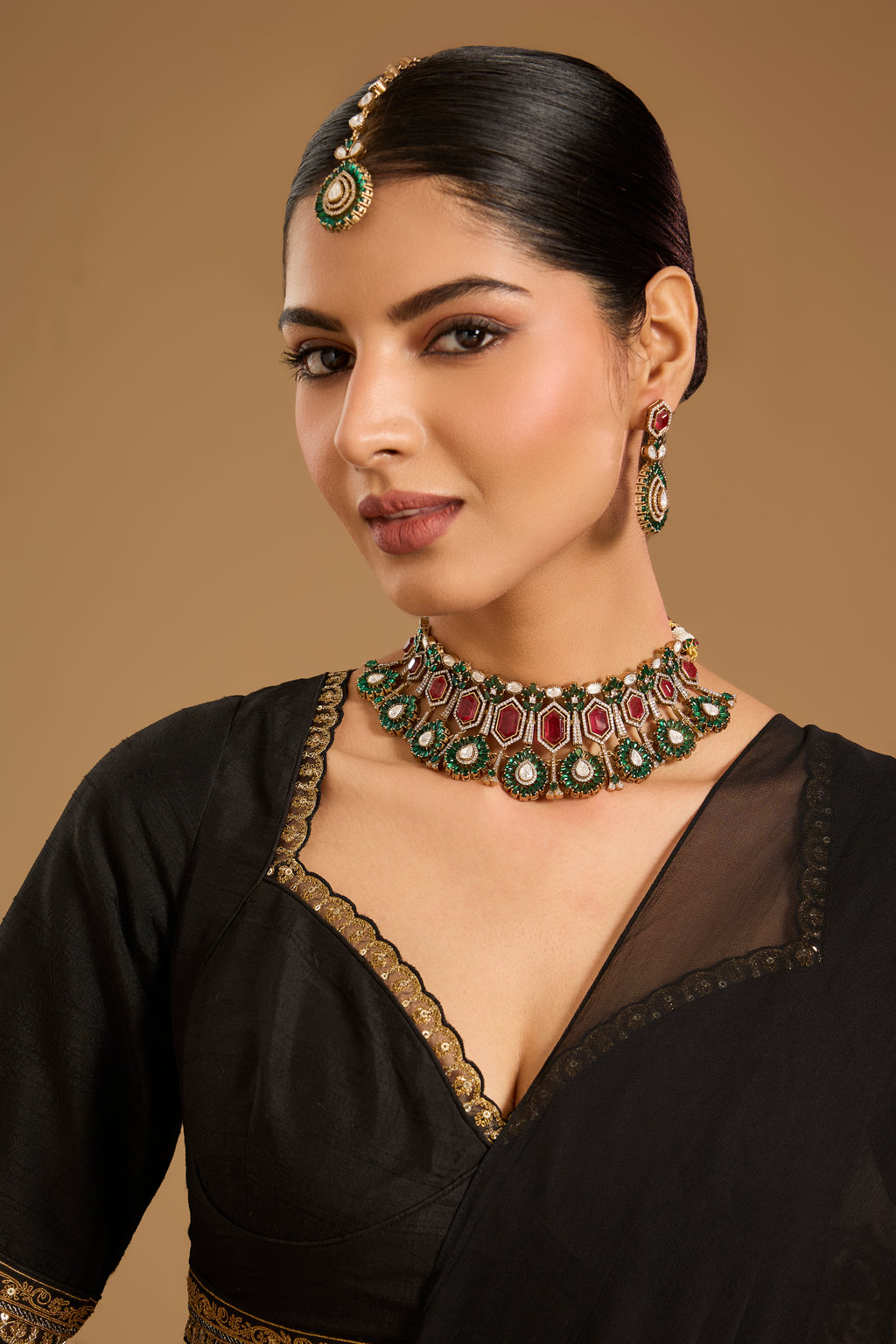 Emerald Heirloom Couture Bridal Set