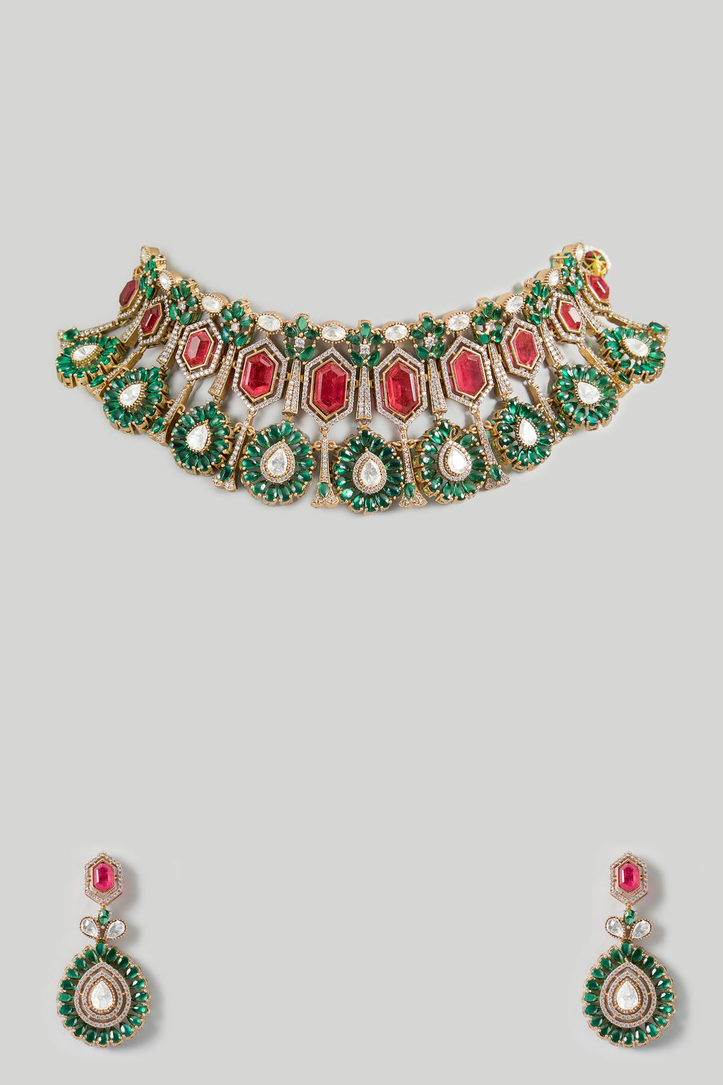 Emerald Heirloom Couture Bridal Set
