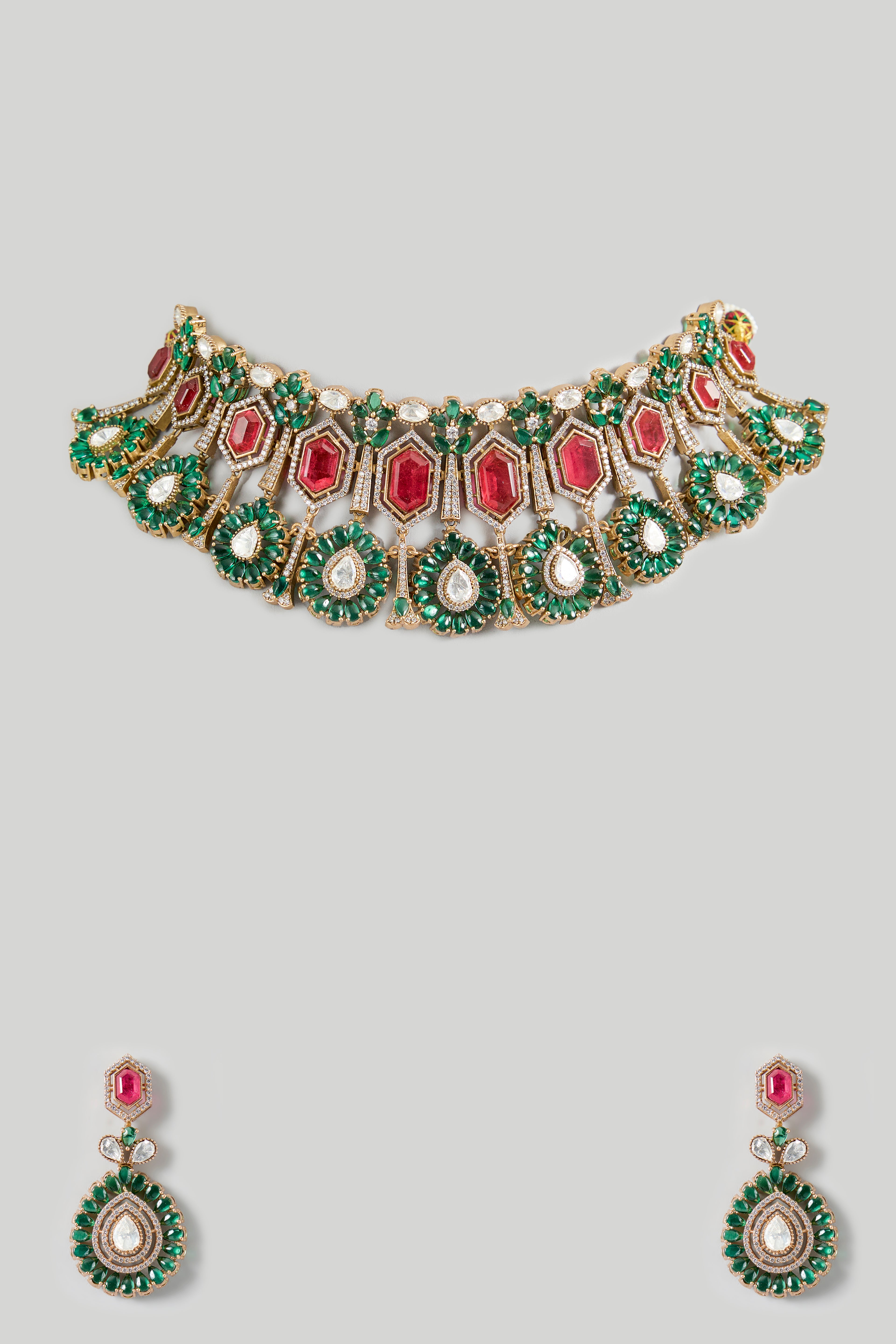 Emerald Heirloom Couture Bridal Set