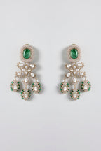 Emerald Reverie Polki Long Necklace Set