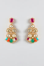 Éclat Navratna Moissanite Layered Necklace Set